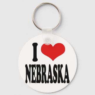 I Love Nebraska Key Ring