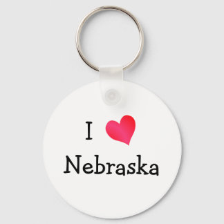 I Love Nebraska Key Ring