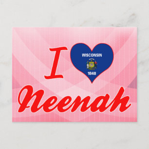 I Love Neenah, Wisconsin Postcard