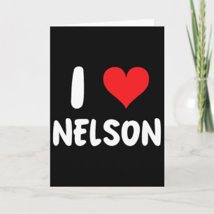 I Love Nelson - Heart - Name Card