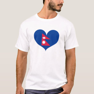 I Love Nepal Flag T-Shirt