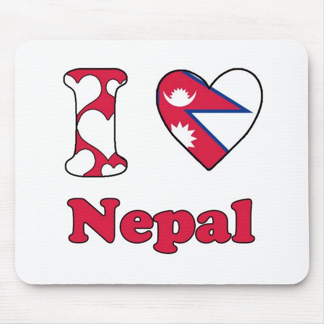 I love Nepal Mouse Mat (Front)