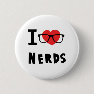 I love nerds 6 cm round badge
