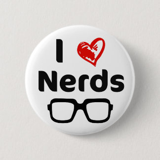 I love nerds 6 cm round badge