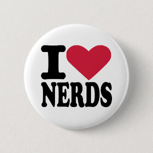 I love nerds 6 cm round badge