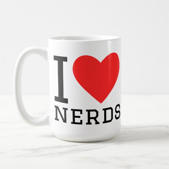 I love nerds coffee mug (Left)