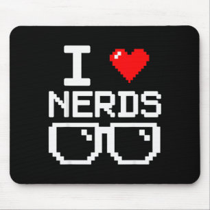 I Love Nerds I Heart Nerds For Science Book Knowle Mouse Mat