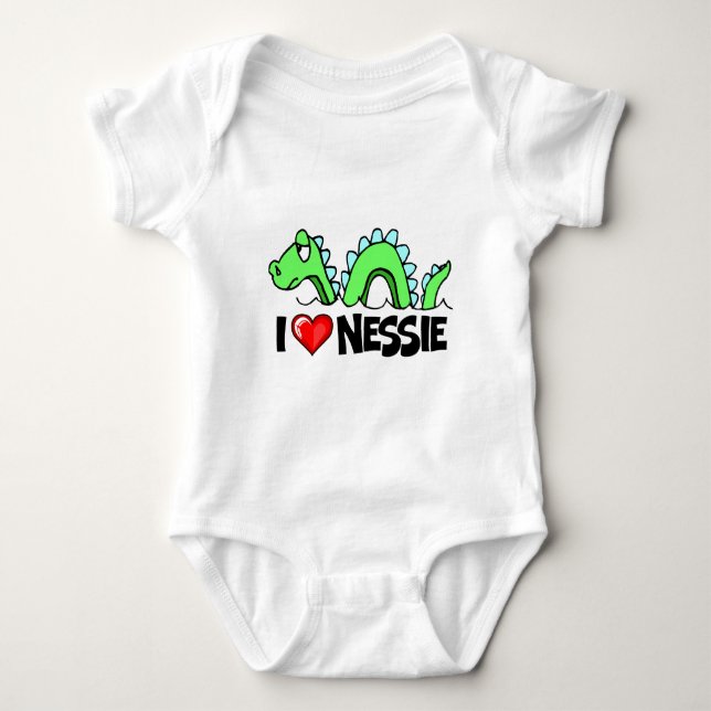 I Love Nessie Baby Bodysuit (Front)
