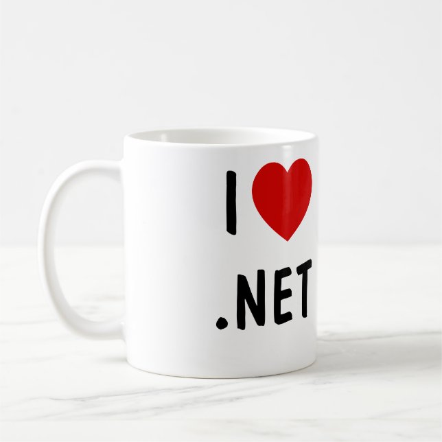 I Love .NET Coffee Mug (Left)