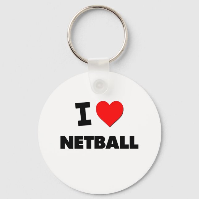 I Love Netball Key Ring (Front)