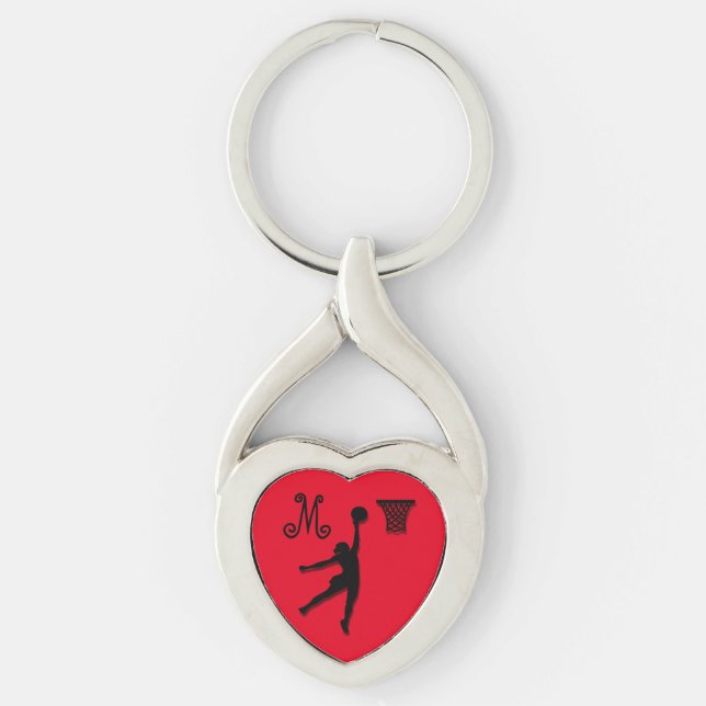 I Love Netball Picture Design Key Ring (Front)