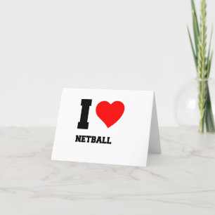 I LOVE NETBALL THANK YOU CARD