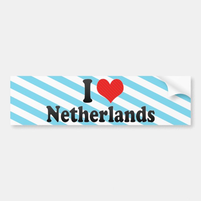 I Love Netherlands Bumper Sticker (Front)