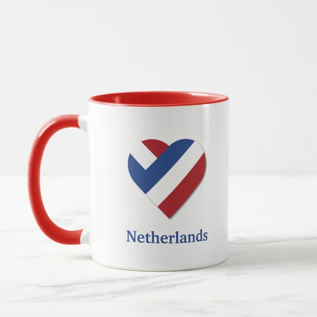 I Love Netherlands Flag Mug (Left)