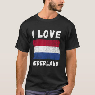 I Love Netherlands Vintage Dutch Family Travel Sou T-Shirt