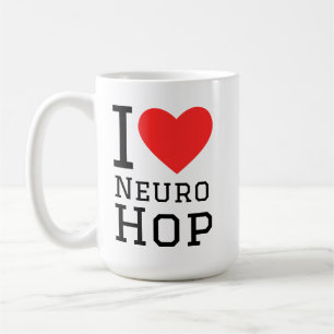 I love neuro hop square sticker coffee mug