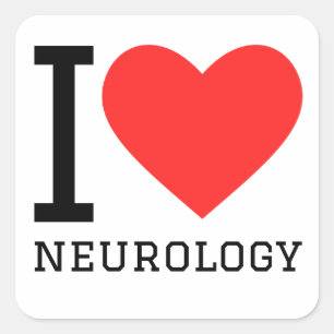 I love neurology square sticker