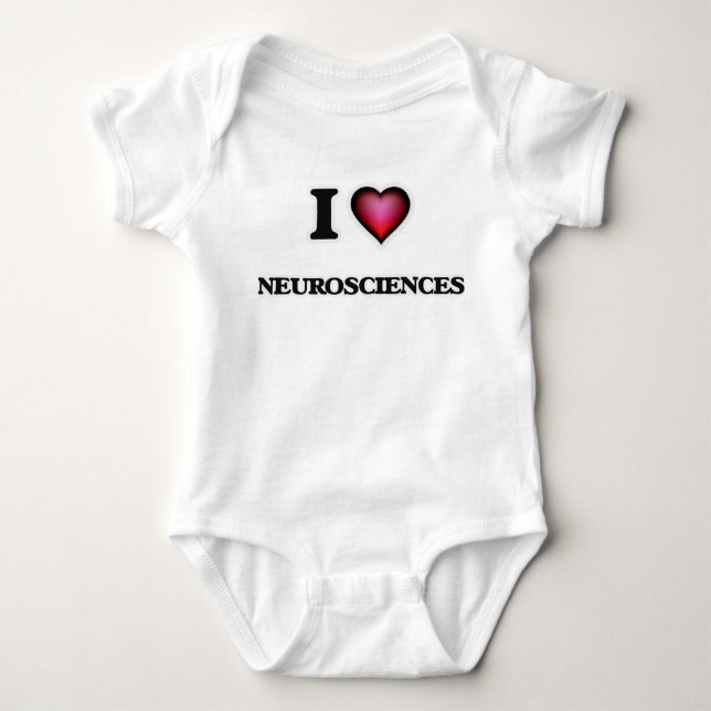 I Love Neurosciences Baby Bodysuit (Front)