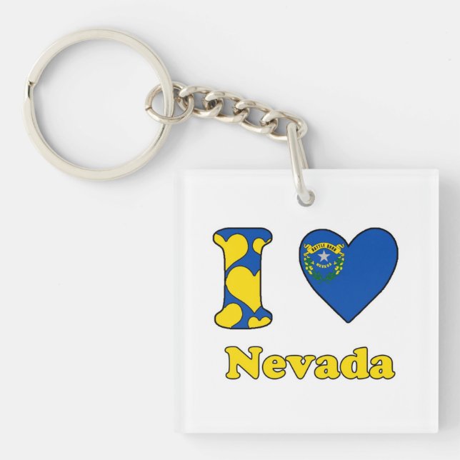 I love Nevada Key Ring (Front)