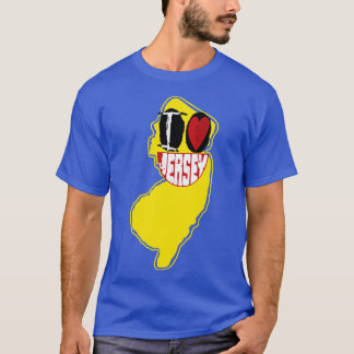 I Love New Jersey Smiling Happy Face T-Shirt