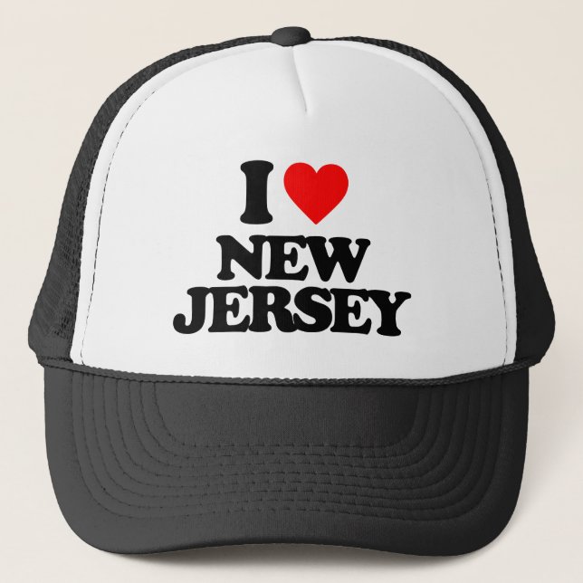 I LOVE NEW JERSEY TRUCKER HAT (Front)