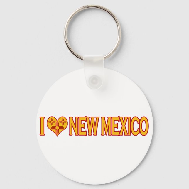 I Love New Mexico Key Ring (Front)