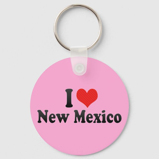 I Love  New Mexico Key Ring (Front)