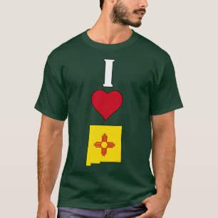 I Love New Mexico Vertical I Heart New Mexico Stat T-Shirt