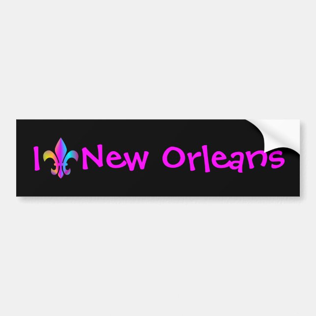 I Love New Orleans Bumper Sticker (Front)