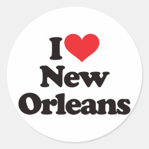 I Love New Orleans Classic Round Sticker