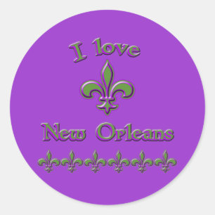 I Love New Orleans T shirts, Mugs, Buttons Classic Round Sticker