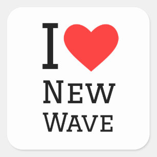 I love new wave square sticker