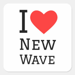 I love new wave square sticker