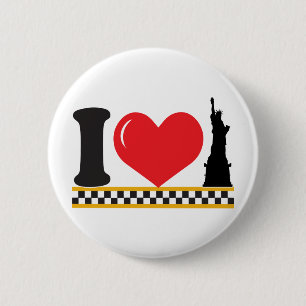 I Love New York 6 Cm Round Badge