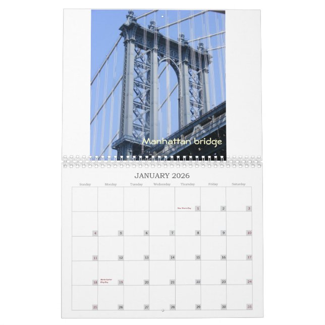 I Love New York Calendar (Jan 2026)