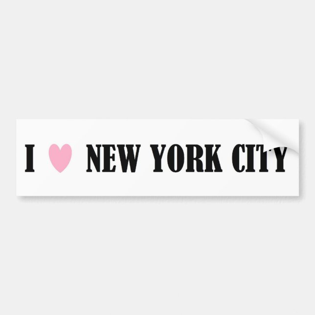 I Love New York City Bumper Sticker (Front)