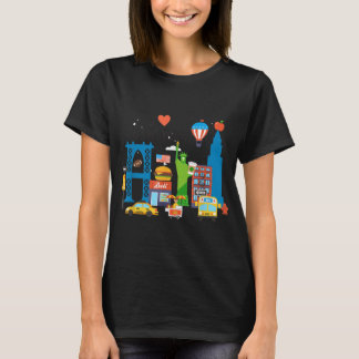 I love New York City NY Icons Souvenir Gift  T-Shirt