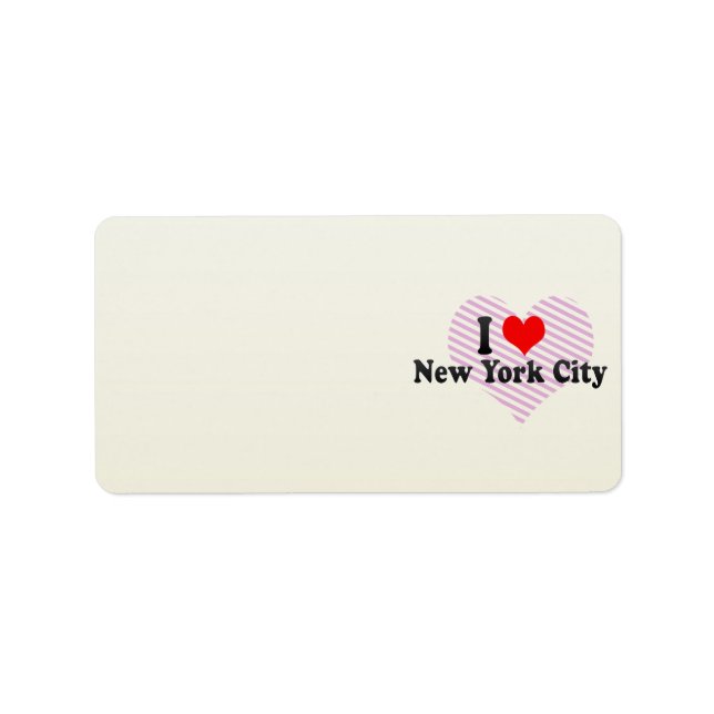 I Love New York City, United States Label (Front)