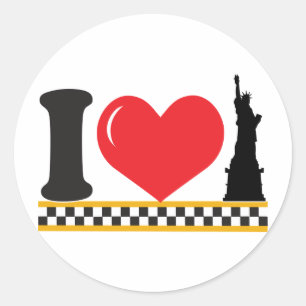 I Love New York Classic Round Sticker