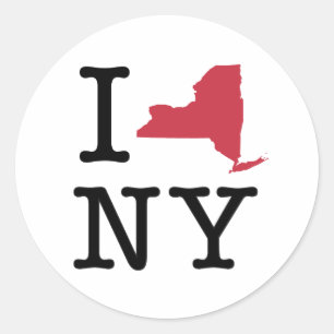 I Love New York Classic Round Sticker