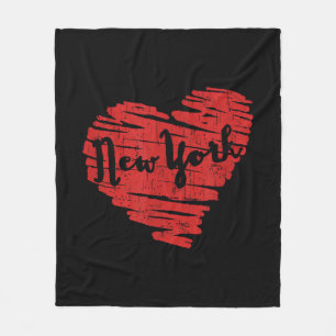 I Love New York Heart NY Fleece Blanket