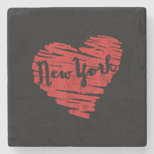 I Love New York Heart NY Stone Coaster