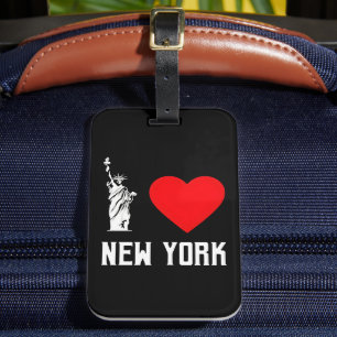 I Love New York Heart T‑Shirt Design Luggage Tag