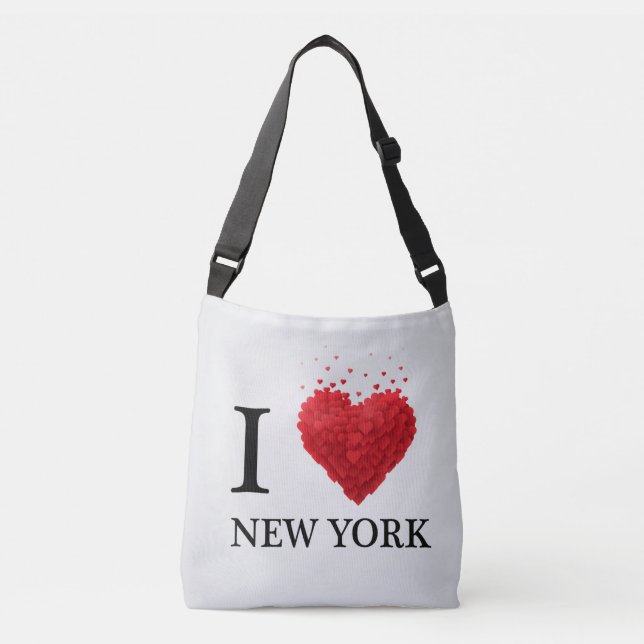 I Love New York Hearts Crossbody Bag (Front)