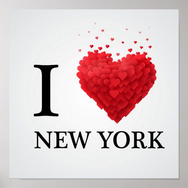 I Love New York Hearts Poster (Front)
