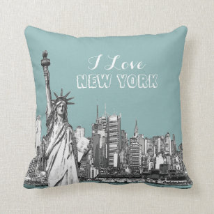 I Love New York Modern Travel Cushion