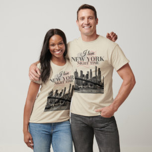 I Love New York Night Time Skyline  T-Shirt