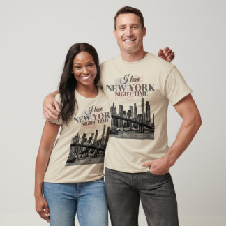 I Love New York Night Time Skyline T-Shirt