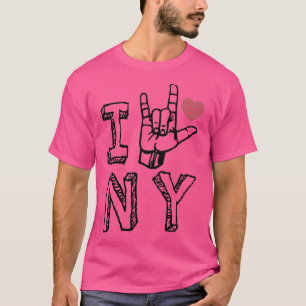 I Love New York NY ASL New York lovers T-Shirt