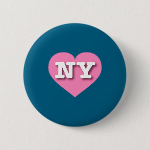 I Love New York Ny Nk Heart _1  6 Cm Round Badge